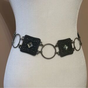 Pewter Silver chain Women's Belt southwestern western coastal cowgirl